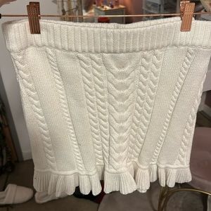 Show me your mumu white cable knit skirt